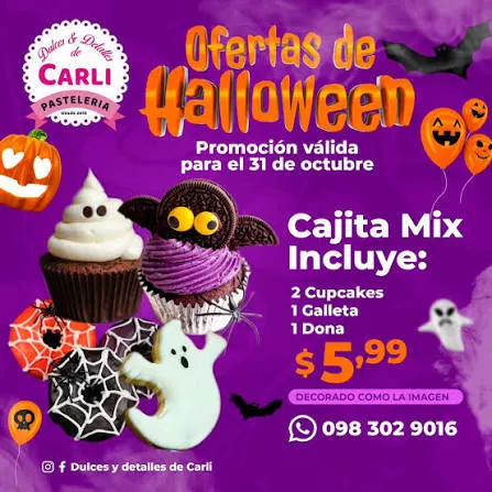 Referencia histórica de una campaña de Halloween de Dulces y Detalles de Carli